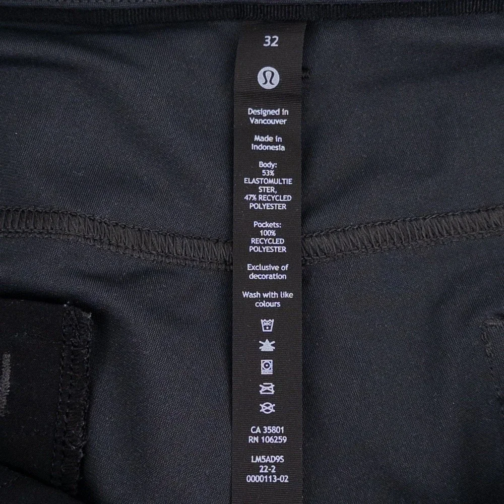 Lululemon Mens 32x31 ABC Slim-Fit 5 Pocket Pant Obsidian Black Warpstreme M5AD9S